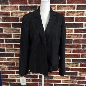 Jones New York Dark Blue Pinstripe Suit